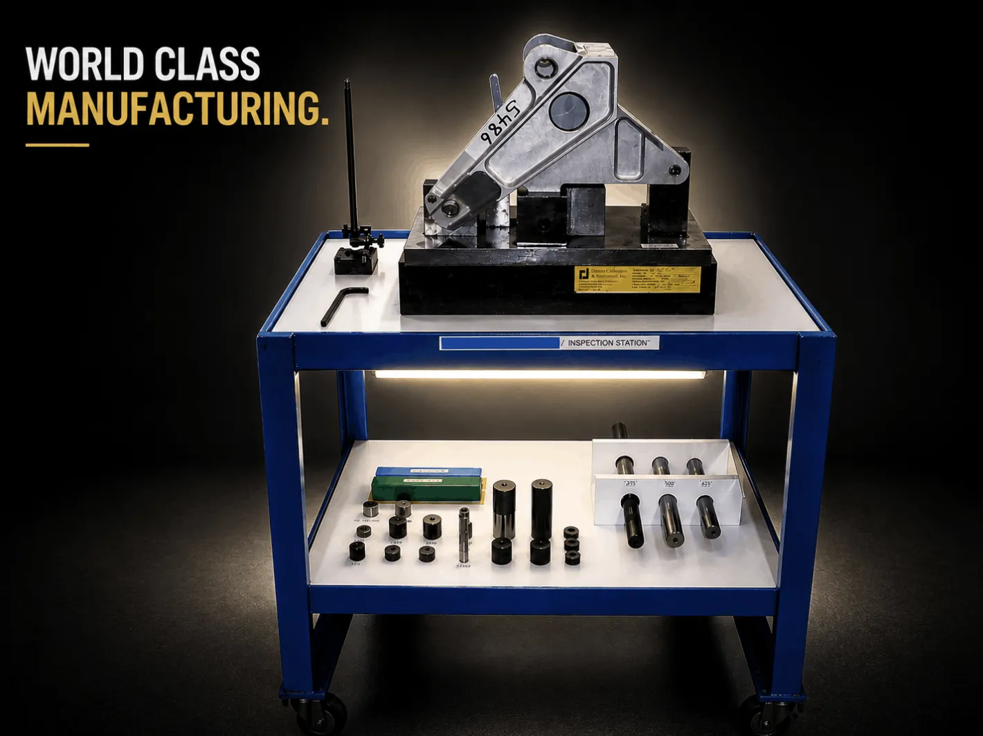 Quality inspection station at TEK Precision's Deer Park facility